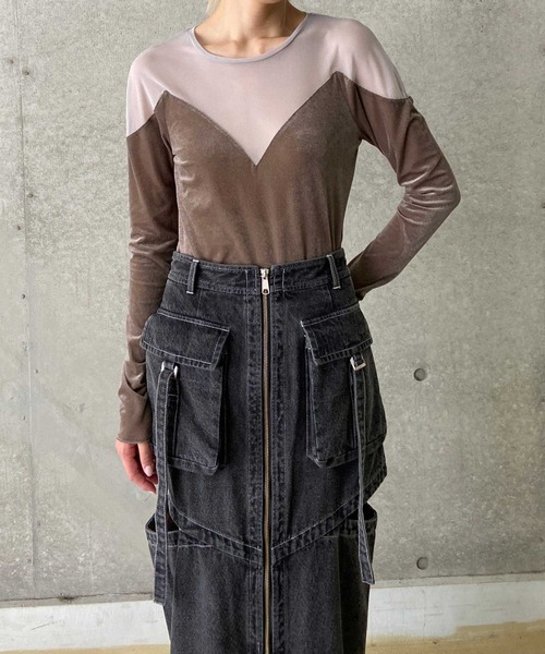 THINGS THAT MATTER（シングス ザット マター）の「DIFFERENT TULLE TOPS / ディファレントチュールトップス（その他トップス・レディース・イエロー/カーキ/ブラック・FREE）」の22枚目の写真