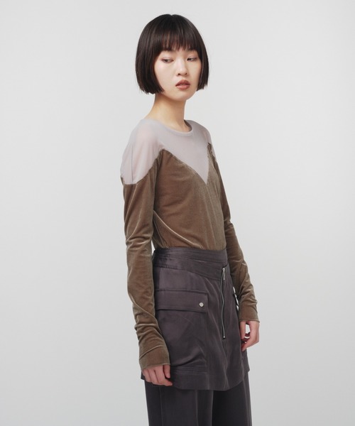 THINGS THAT MATTER（シングス ザット マター）の「DIFFERENT TULLE TOPS / ディファレントチュールトップス（その他トップス・レディース・イエロー/カーキ/ブラック・FREE）」の7枚目の写真