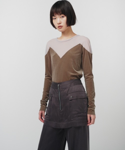 THINGS THAT MATTER（シングス ザット マター）の「DIFFERENT TULLE TOPS / ディファレントチュールトップス（その他トップス・レディース・イエロー/カーキ/ブラック・FREE）」の5枚目の写真