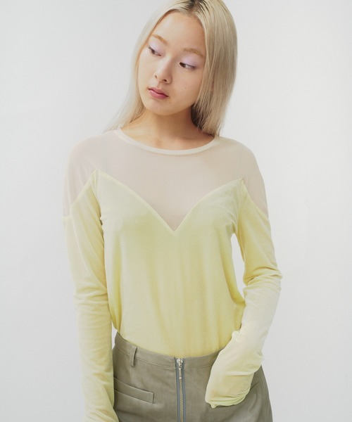 THINGS THAT MATTER（シングス ザット マター）の「DIFFERENT TULLE TOPS / ディファレントチュールトップス（その他トップス・レディース・イエロー/カーキ/ブラック・FREE）」の10枚目の写真
