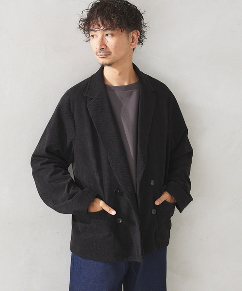 JOURNAL STANDARD relume（ジャーナルスタンダード　レリューム）の「TECH SOLOTEX コーデュロイウォッシャブル ダブルジャケット（テーラードジャケット・メンズ・チャコールグレー/ブラック/チョコ/ベージュ系その他・MEDIUM/LARGE）」の16枚目の写真