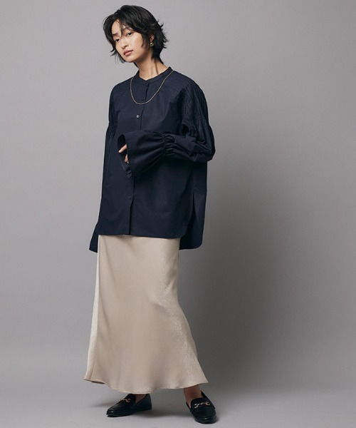 RASW（ラス）の「[RASW]ピンタックキャンディスリーブブラウス（シャツ/ブラウス・レディース・ダークネイビー/オフホワイト・M/L）」の21枚目の写真