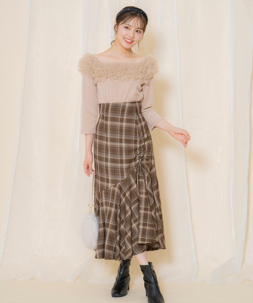 WILLSELECTION(ウィルセレクション)の「チュールフリルテレコトップス(Tシャツ/カットソー・レディース・ベージュ/ブルー/ブラック・FREE)」の21枚目の写真