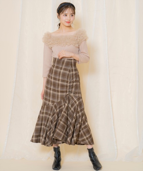 WILLSELECTION(ウィルセレクション)の「チュールフリルテレコトップス(Tシャツ/カットソー・レディース・ベージュ/ブルー/ブラック・FREE)」の22枚目の写真
