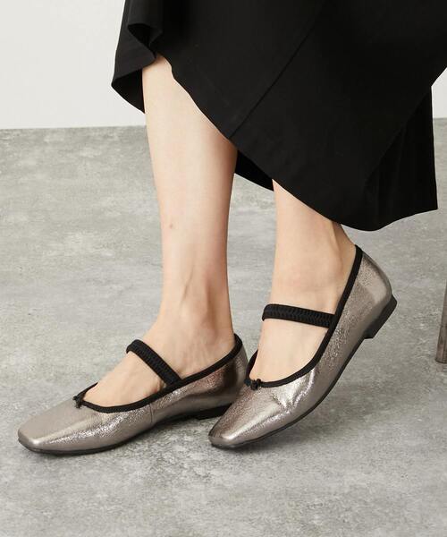 【セール】【ゴムストラップのバレエシューズ】（バレエシューズ）｜MELROSE claire（メルローズ クレール）