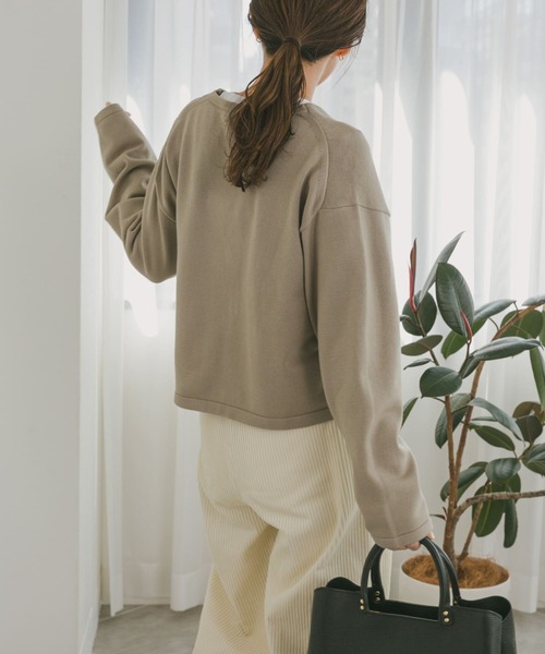 URBAN RESEARCH DOORS(アーバンリサーチドアーズ)の「『UR TECH 200日ニット』Vネックカーディガン(カーディガン/ボレロ・レディース・ブラック/ベージュ/オフホワイト/グレー/ネイビー・MEDIUM)」の18枚目の写真