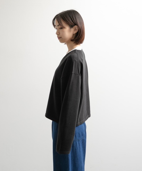 URBAN RESEARCH DOORS(アーバンリサーチドアーズ)の「『UR TECH 200日ニット』Vネックカーディガン(カーディガン/ボレロ・レディース・ブラック/ベージュ/オフホワイト/グレー/ネイビー・MEDIUM)」の22枚目の写真