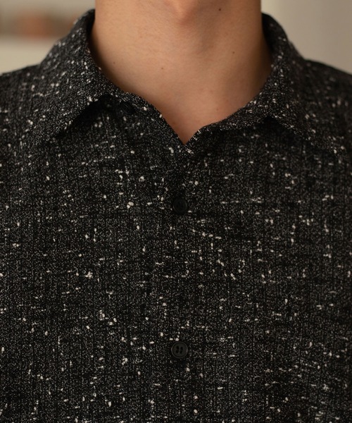 epnok（エプノック）の「ツイードネップルーズシャツ（シャツ/ブラウス・メンズ・ブルー/グレー/ブラック・MEDIUM/SMALL/LARGE）」の9枚目の写真