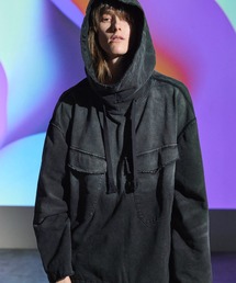 《UNISEX》Sandblasting Sweat Prime-Over Salvage Parka/サンドブラスティングスウェットプライムオーバーサルベージパーカー【MAISON SPECIAL/メゾンスペシャル】