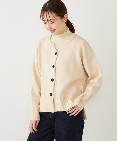 SHIPS Colors:〈手洗い可能〉フラッフィー キーネック カーディガン◇（カーディガン/ボレロ）｜SHIPS Colors（シップス カラーズ）