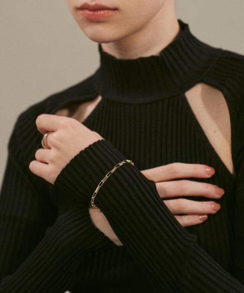 ciite' surgical stainless（シーテサージカルステンレス）の「【 金属アレルギー対応 】 シンプルチェーンブレスレット サージカルステンレス（ブレスレット・レディース・ゴールド/シルバー・FREE）」の10枚目の写真