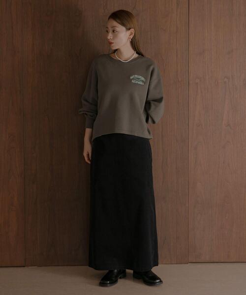 URBAN RESEARCH Sonny Label（アーバンリサーチサニーレーベル）の「コーデュロイナロースカート（スカート・レディース・チャコールグレー/アイボリー・36/38）」の12枚目の写真