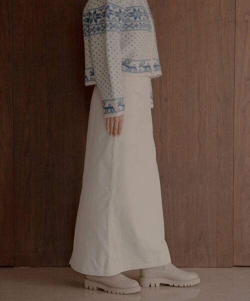 URBAN RESEARCH Sonny Label（アーバンリサーチサニーレーベル）の「コーデュロイナロースカート（スカート・レディース・チャコールグレー/アイボリー・36/38）」の6枚目の写真