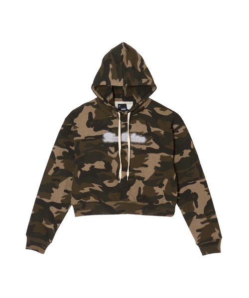 FCMM(エフシーエムエム)の「RHINSTONE CROP HOODIE/ラインストーンクロップフーディ(パーカー・レディース・ブラック/ライトブルー/グリーン・SMALL/MEDIUM)」の18枚目の写真