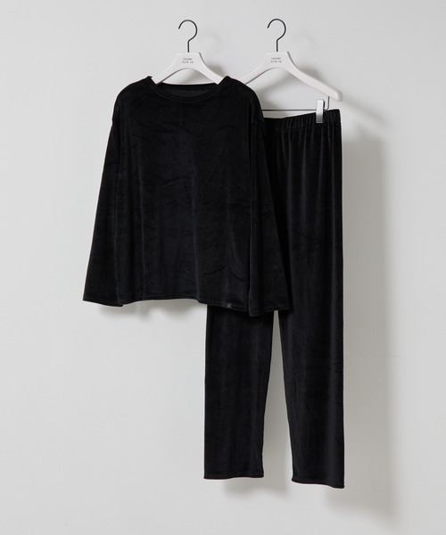 COLONY 2139(コロニートゥーワンスリーナイン)の「ベロア風パジャマ(ルームウェア/パジャマ・レディース・ブラック/モカ/グレー・FREE)」の5枚目の写真