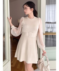 セール】リネン調オックスジレスタイルワンピース（ワンピース