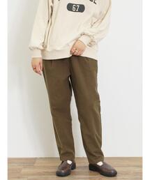 Samansa Mos2 | 【M/Lサイズ】起毛ストレッチテーパードパンツ(その他パンツ)