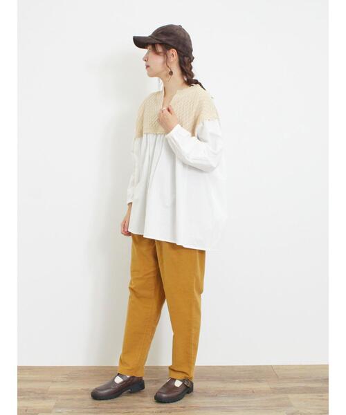 Samansa Mos2（サマンサ モスモス）の「【M/Lサイズ】起毛ストレッチテーパードパンツ（その他パンツ・レディース・グリーン/ダークブラウン/マスタード/ベージュ・M/L）」の15枚目の写真