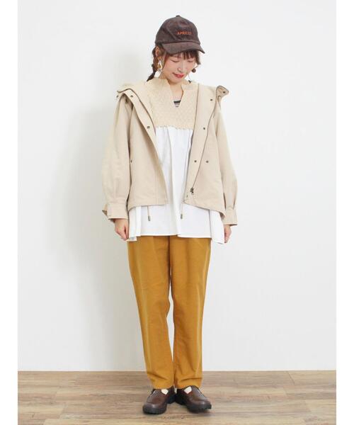 Samansa Mos2（サマンサ モスモス）の「【M/Lサイズ】起毛ストレッチテーパードパンツ（その他パンツ・レディース・グリーン/ダークブラウン/マスタード/ベージュ・M/L）」の17枚目の写真