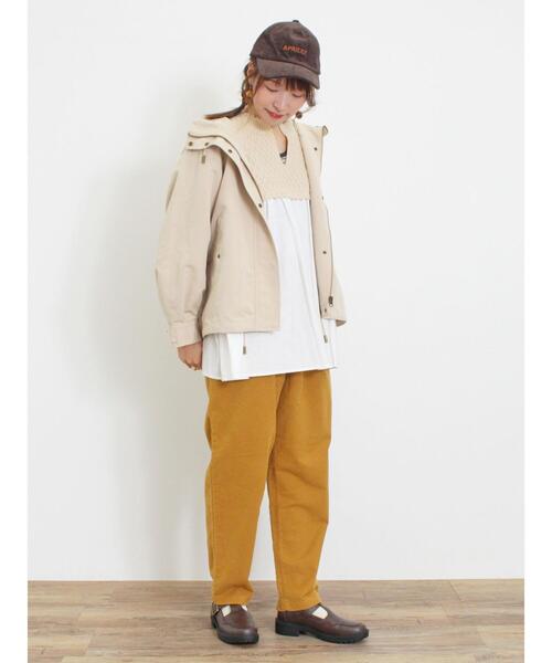 Samansa Mos2（サマンサ モスモス）の「【M/Lサイズ】起毛ストレッチテーパードパンツ（その他パンツ・レディース・グリーン/ダークブラウン/マスタード/ベージュ・M/L）」の19枚目の写真