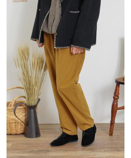 Samansa Mos2（サマンサ モスモス）の「【M/Lサイズ】起毛ストレッチテーパードパンツ（その他パンツ・レディース・グリーン/ダークブラウン/マスタード/ベージュ・M/L）」の21枚目の写真