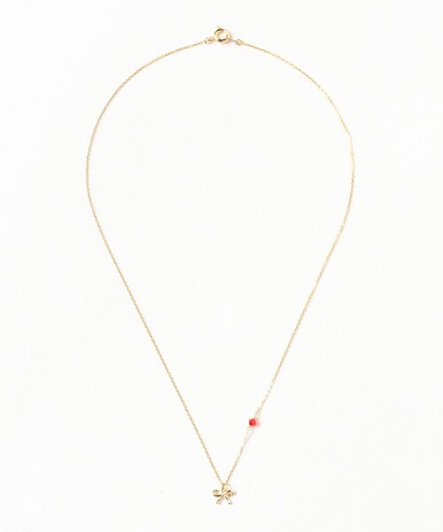 Ray BEAMS(レイビームス)の「リボン & ストーン ネックレス(ネックレス・レディース・シルバー/ゴールド・ONE SIZE)」の5枚目の写真