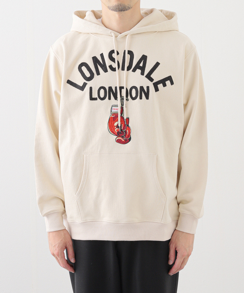 LONSDALE（ロンズデール）の「LONSDALE / ロンズデール 417別注 SWEAT HOODIE（パーカー・メンズ・ブラック/ホワイト・MEDIUM/LARGE）」の10枚目の写真