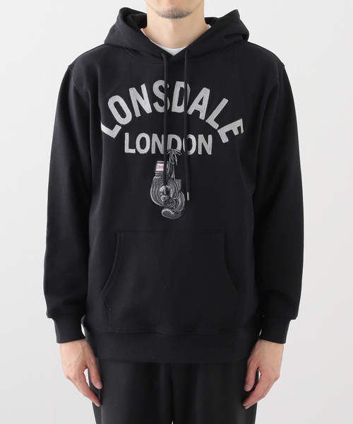 LONSDALE（ロンズデール）の「LONSDALE / ロンズデール 417別注 SWEAT HOODIE（パーカー・メンズ・ブラック/ホワイト・MEDIUM/LARGE）」の13枚目の写真