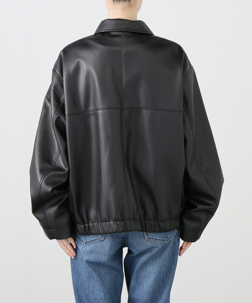 FRAMeWORK（フレームワーク）の「フェイクレザーフライトジャケット（ライダースジャケット・レディース・ブラック・FREE）」の13枚目の写真