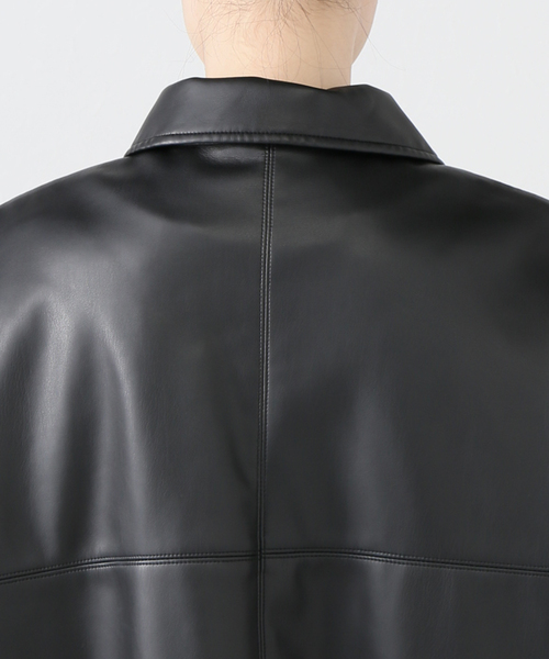 FRAMeWORK（フレームワーク）の「フェイクレザーフライトジャケット（ライダースジャケット・レディース・ブラック・FREE）」の15枚目の写真
