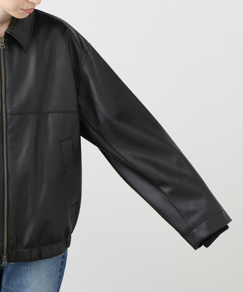 FRAMeWORK（フレームワーク）の「フェイクレザーフライトジャケット（ライダースジャケット・レディース・ブラック・FREE）」の16枚目の写真