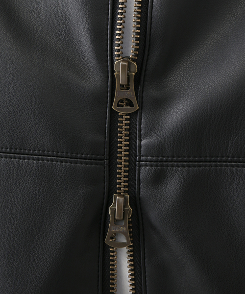 FRAMeWORK（フレームワーク）の「フェイクレザーフライトジャケット（ライダースジャケット・レディース・ブラック・FREE）」の20枚目の写真