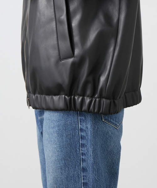 FRAMeWORK（フレームワーク）の「フェイクレザーフライトジャケット（ライダースジャケット・レディース・ブラック・FREE）」の21枚目の写真