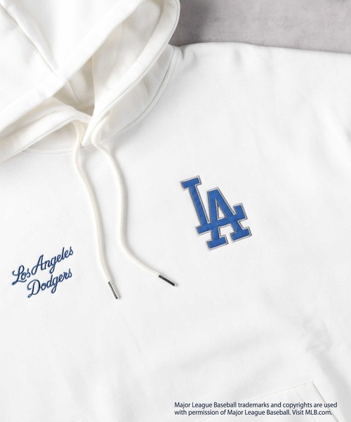 MLB(メジャーリーグベースボール)の「MLB(エムエルビー)チームワッペンパーカー(パーカー・メンズ・グレー/キナリ/ネイビー・M/L/XL)」の6枚目の写真