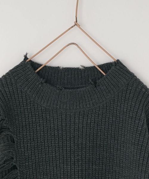 LOWRYS FARM（ローリーズファーム）の「クラッシュチュニックニット　 208835（ニット/セーター・キッズ・グレー/レッド/ブラック・110cm/120cm/130cm/140cm/150cm）」の11枚目の写真