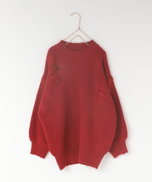 LOWRYS FARM（ローリーズファーム）の「クラッシュチュニックニット　 208835（ニット/セーター・キッズ・グレー/レッド/ブラック・110cm/120cm/130cm/140cm/150cm）」の19枚目の写真