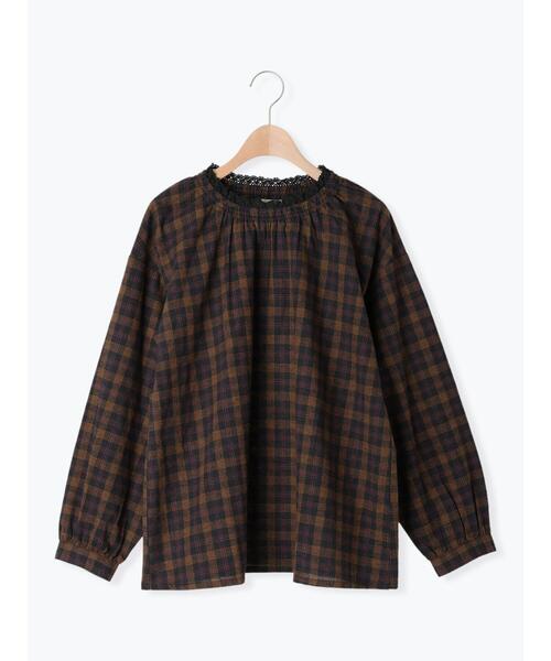 Samansa Mos2(サマンサ モスモス)の「襟レースプルオーバーブラウス(シャツ/ブラウス・レディース・ベージュ/ブラック/グリーン/キナリ・F)」の12枚目の写真