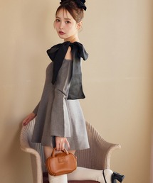 one after another NICE CLAUP | 【Holiday collection】肩リボンワンピース(ワンピース)