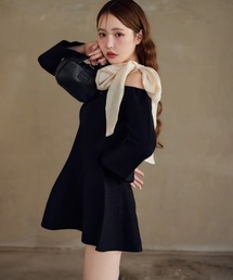 【Holiday collection】肩リボンワンピース