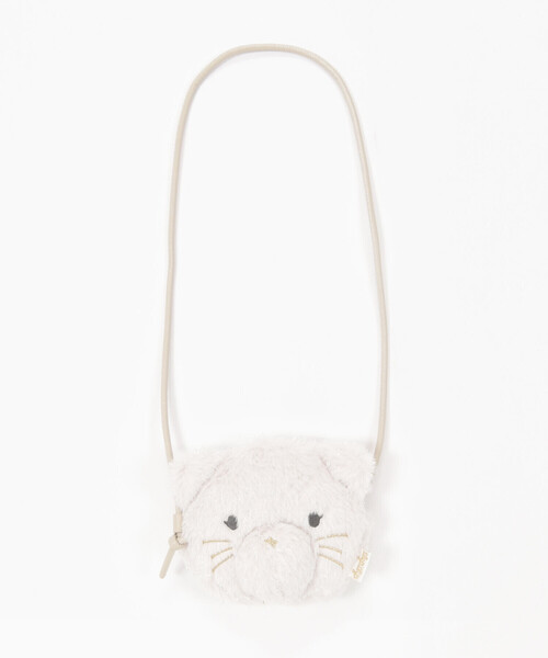 SLAP SLIP（スラップスリップ）の「ウサギネコアニマルフェイスモチーフショルダーポシェット（ショルダーバッグ・キッズ・オフホワイト/ピンク・FREE）」の4枚目の写真