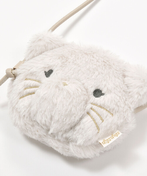 SLAP SLIP（スラップスリップ）の「ウサギネコアニマルフェイスモチーフショルダーポシェット（ショルダーバッグ・キッズ・オフホワイト/ピンク・FREE）」の5枚目の写真
