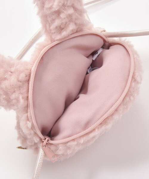 SLAP SLIP（スラップスリップ）の「ウサギネコアニマルフェイスモチーフショルダーポシェット（ショルダーバッグ・キッズ・オフホワイト/ピンク・FREE）」の7枚目の写真