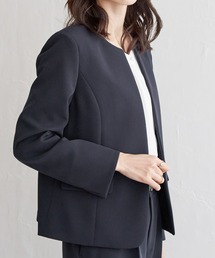 新品未使用タグ付き　IKKA LOUNGE ノーカラージャケット　ブラック ikka LOUNGE｜イッカラウンジのノーカラージャケット通販 - ZOZOTOWN