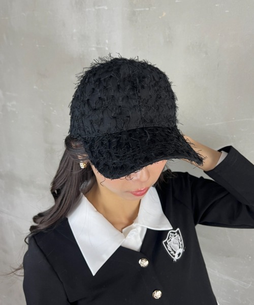 Loco Ocean（ロコオーシャン）の「シャギーキャップ ファーキャップ 野球帽（キャップ・レディース・ベージュ/ブラック・ONE SIZE）」の3枚目の写真