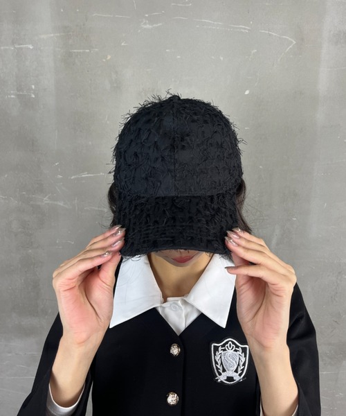 Loco Ocean（ロコオーシャン）の「シャギーキャップ ファーキャップ 野球帽（キャップ・レディース・ベージュ/ブラック・ONE SIZE）」の4枚目の写真