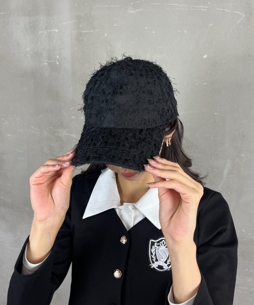 Loco Ocean（ロコオーシャン）の「シャギーキャップ ファーキャップ 野球帽（キャップ・レディース・ベージュ/ブラック・ONE SIZE）」の5枚目の写真