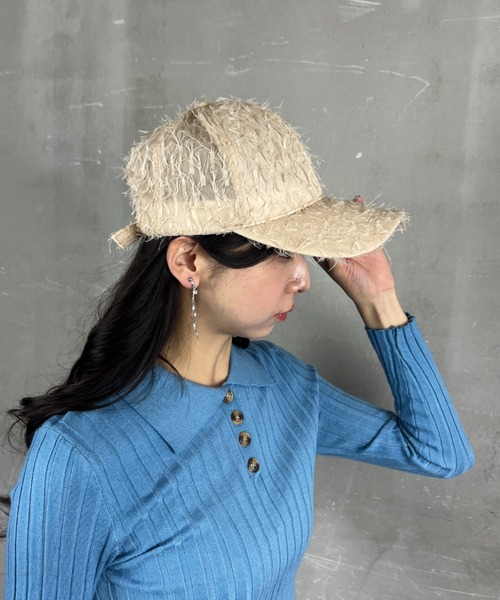 Loco Ocean（ロコオーシャン）の「シャギーキャップ ファーキャップ 野球帽（キャップ・レディース・ベージュ/ブラック・ONE SIZE）」の15枚目の写真