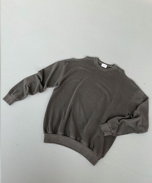 【美品】main story♡スウェット 韓国 ハーフジップ ビッグ スウェット シャツ グレー 大きめ