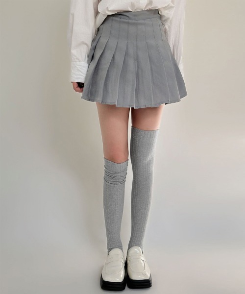 Miniministore(ミニミニストア)の「ニーハイソックス 韓国風くしゅくしゅ靴下(ソックス/靴下・レディース・ダークベージュ/ブラウン/ホワイト/グレー/ブラック/ライトベージュ・FREE)」の3枚目の写真