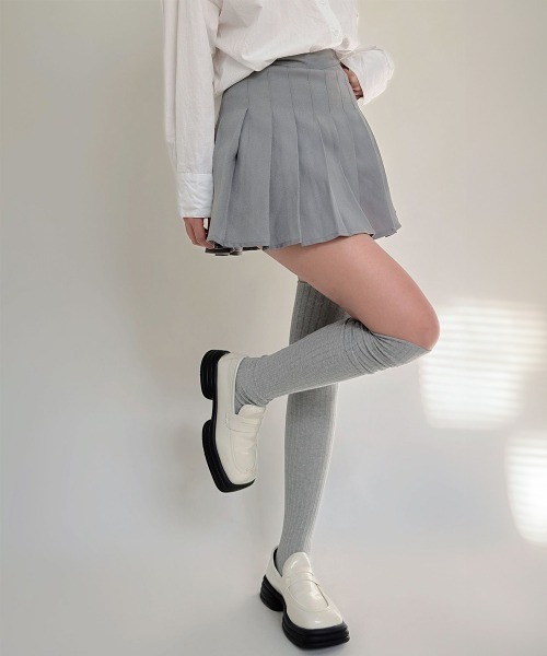 Miniministore(ミニミニストア)の「ニーハイソックス 韓国風くしゅくしゅ靴下(ソックス/靴下・レディース・ダークベージュ/ブラウン/ホワイト/グレー/ブラック/ライトベージュ・FREE)」の14枚目の写真
